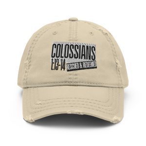 Colossians 1:13-14 Distressed Ball Cap
