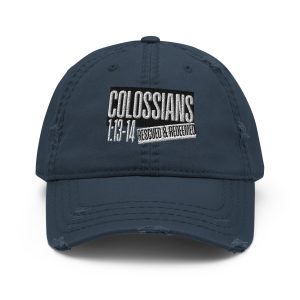 Colossians 1:13-14 Distressed Ball Cap