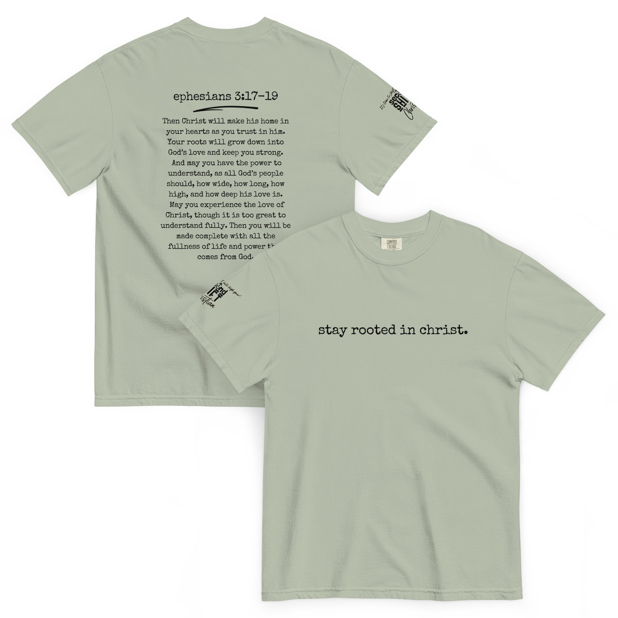 Ephesians 3:17-19: Word + Scripture + Sleeve (10+ Colors)