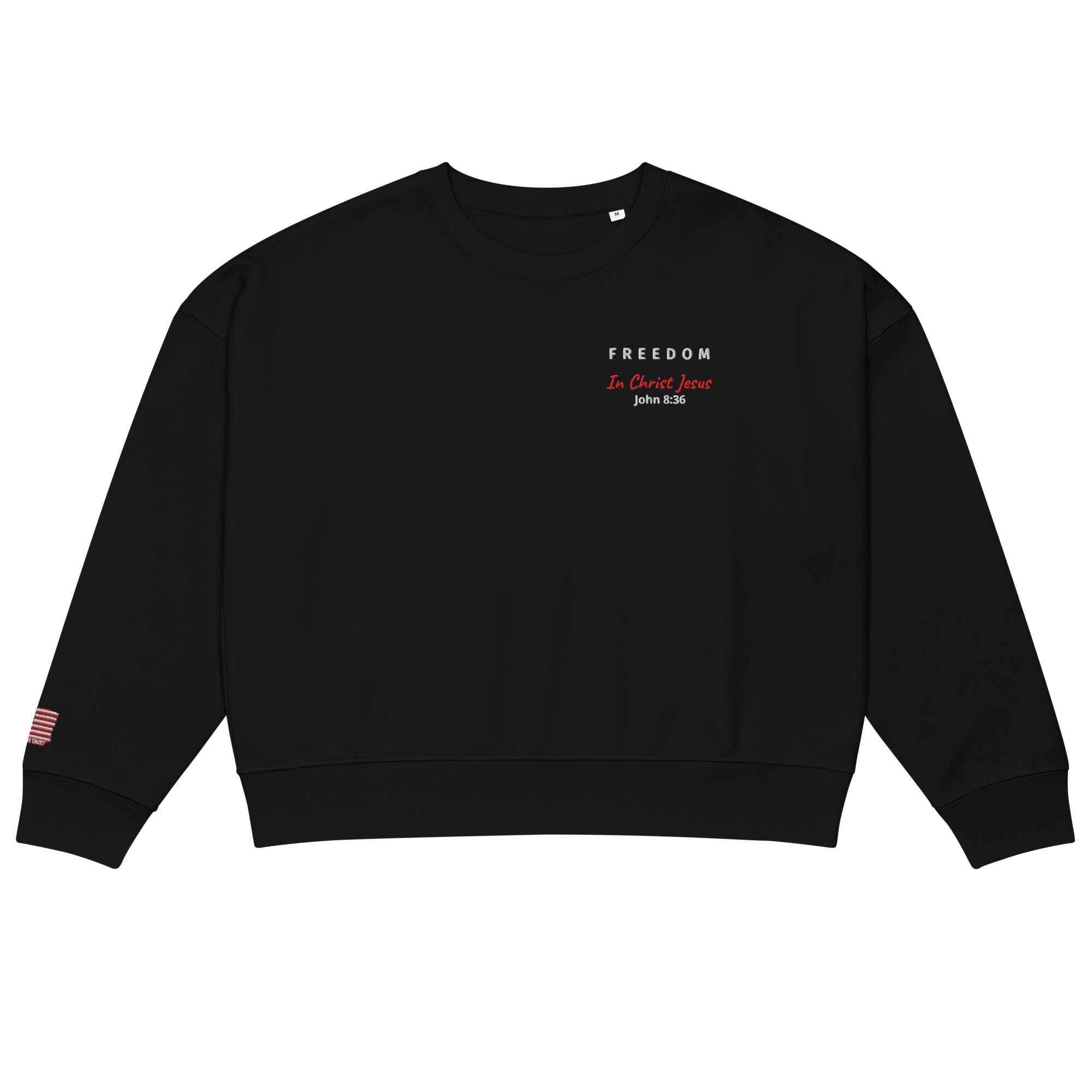 Freedom In Christ Jesus (John 8:36) Women’s Organic Crew Neck Sweatshirt - Image 18